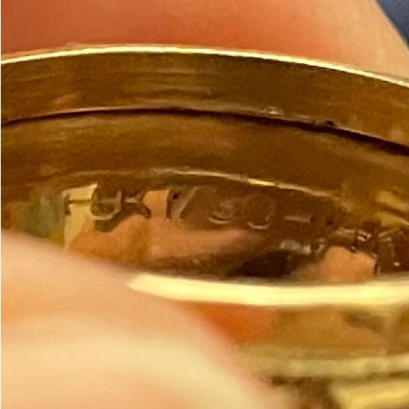 Vintage Wide band 14k rgp ring - Picture 5 of 6